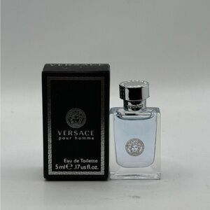 VERSACE POUR HOMME BY VERSACE 5ML MINI EDT SPLASH (NEW WITH BOX)
